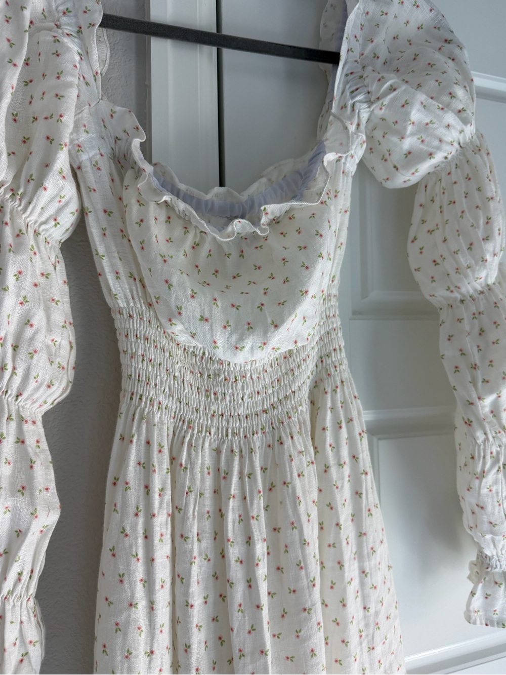 Sleeper Dress in Cream in garden floral print - Picture 8 of 8